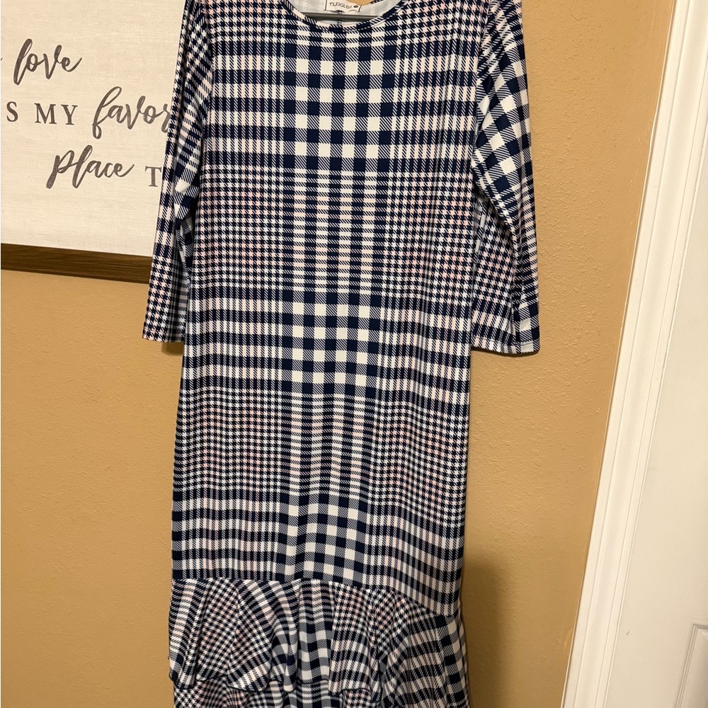 Plaid Long Sleeve Dress